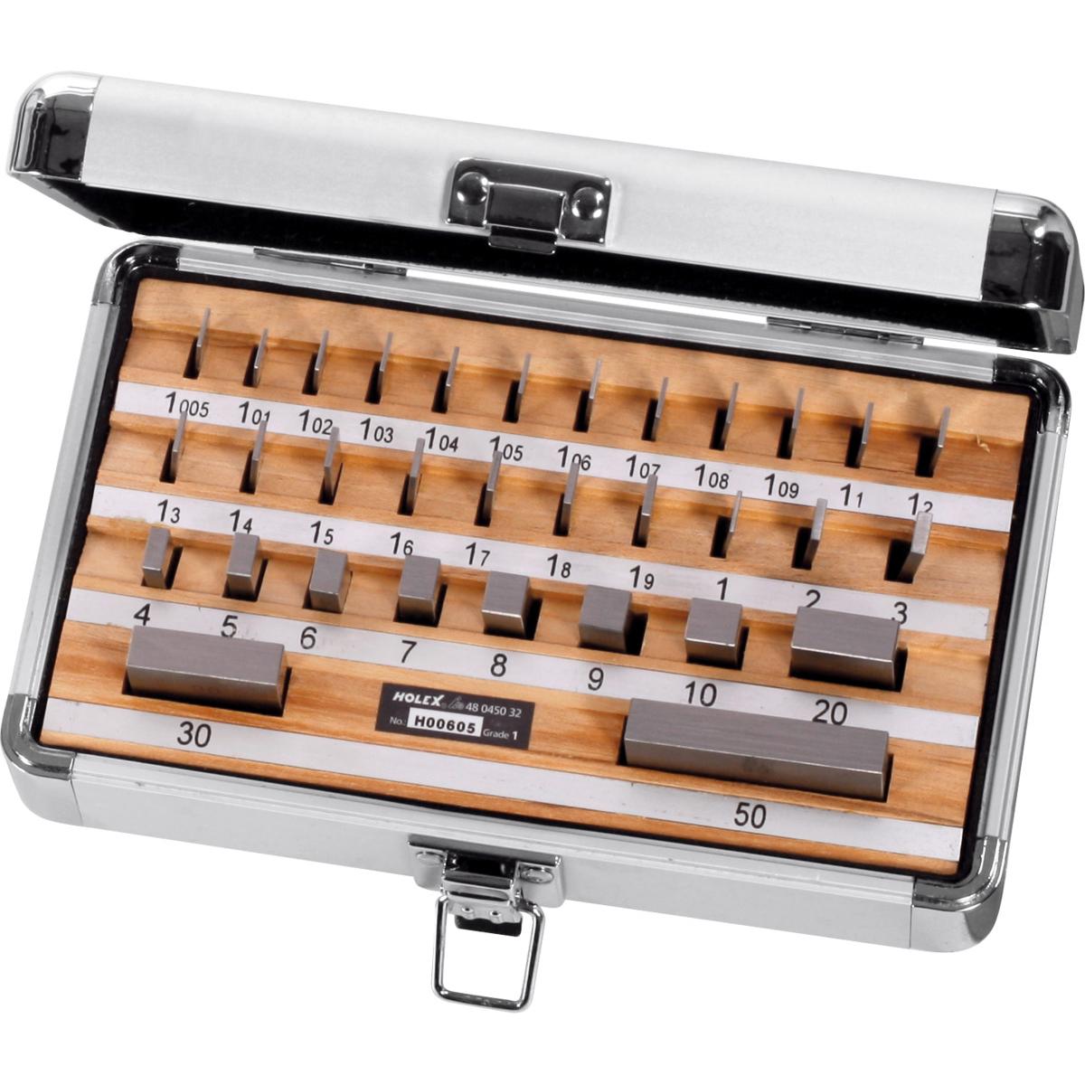 BỘ CĂN MẪU PHẲNG, CẤP CHÍNH XÁC 2 HOLEX 480500 32 CHI TIẾT BỘ CĂN MẪU PHẲNG, CẤP CHÍNH XÁC 2 HOLEX 480500 32 CHI TIẾT